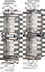 Electrical Switch Box: Steel, Rectangle, 3